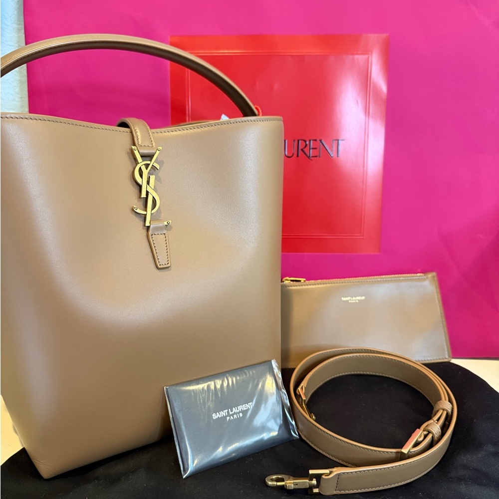 Saint Laurent Tan Le 37 Bucket Bag NWT